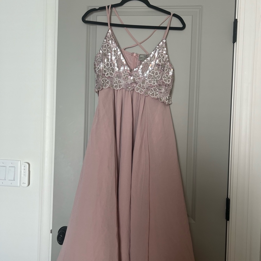 NWT ASOS Pink Sequin Floral Formal Dress